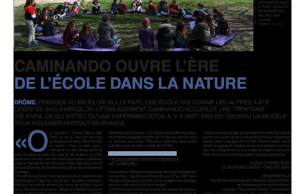 Article Caminando Dauphiné Libéré 2021-04-28