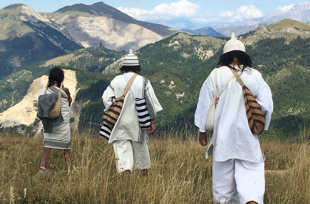 Kogis dans la Drôme sur fond de montagnes