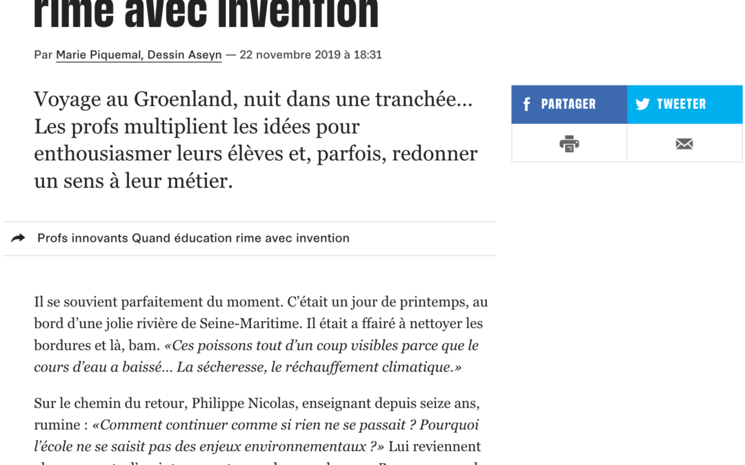 Profs innovants cap au nord libération