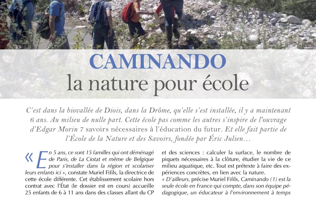 Article sur Caminando dans le magazine Rebelle-Santé 212 (1/2)